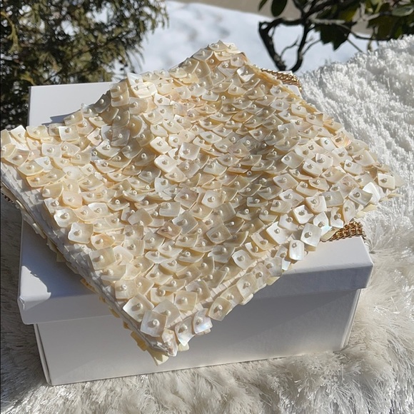 Zara Mother of Pearl Beaded Bag - Picture 8 of 9